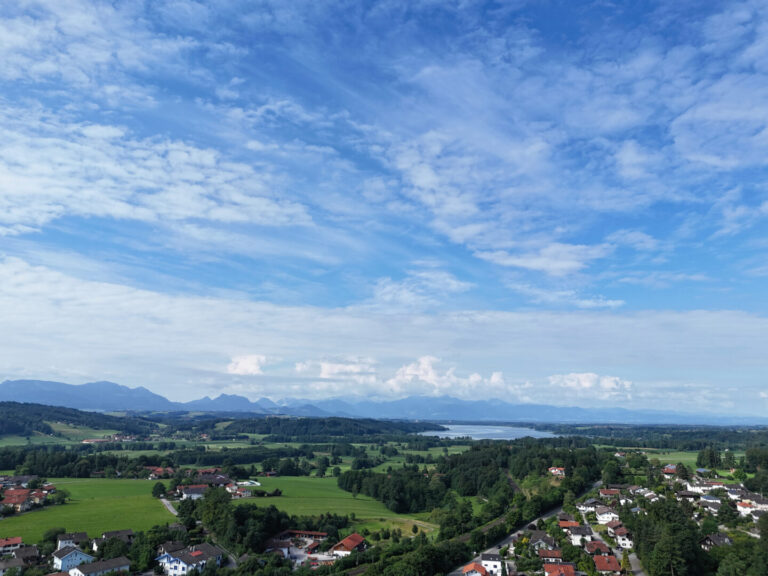 Luftbild über dem Objekt